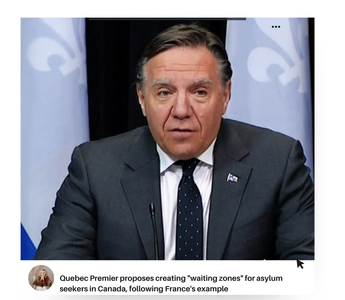 Quebec Premier proposes creating "waiting zones" for asylum seekers in Canada, following France's example